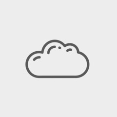 Cloud thin line icon