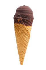 Ice cream in a waffle cone