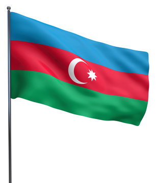 Azerbaijan flag isolated