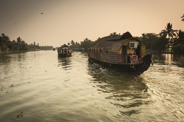 Traditional Indian houseboat