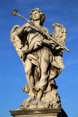 Fototapeta na wymiar statue Potaverunt me aceto on bridge Castel Sant' Angelo, Rome