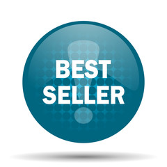 best seller blue glossy web icon