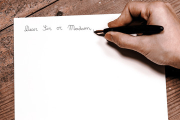Old fashioned letter