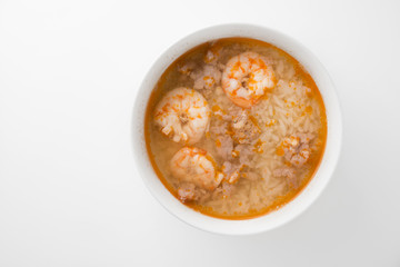 rice soup with shrimp