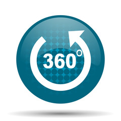 panorama blue glossy web icon