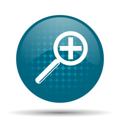 lens blue glossy web icon