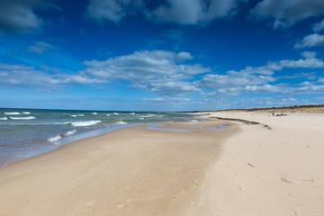 Sandy shore of sea