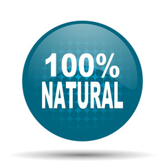 natural blue glossy web icon
