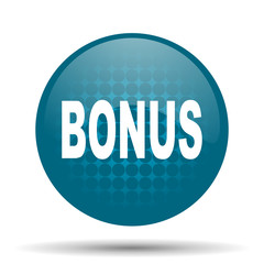 bonus blue glossy web icon