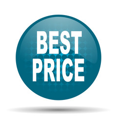 best price blue glossy web icon