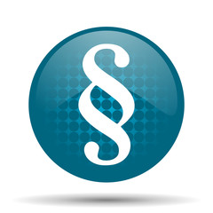 paragraph blue glossy web icon