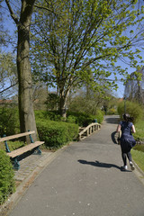 Fototapeta premium Marche rapide au parc Seny au sud de Bruxelles Capitale