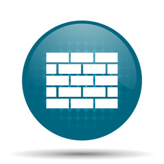 firewall blue glossy web icon
