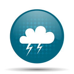 storm blue glossy web icon
