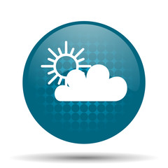 cloud blue glossy web icon