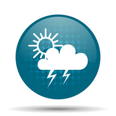 storm blue glossy web icon