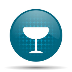 alcohol  blue glossy web icon