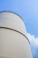Tank storage with blue sky