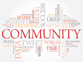 Fototapeta premium Community word cloud, business concept
