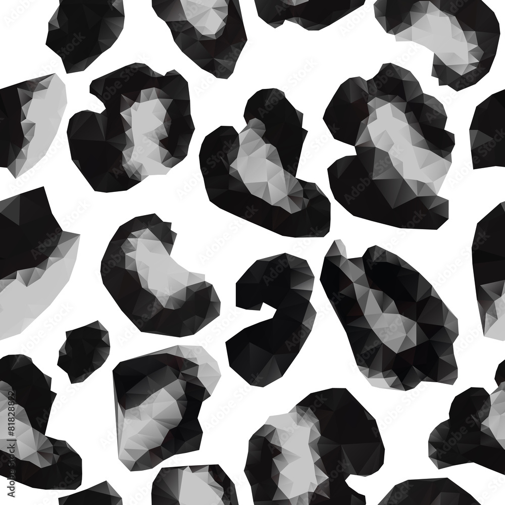 Aufkleber print fur leopard triangle pattern.