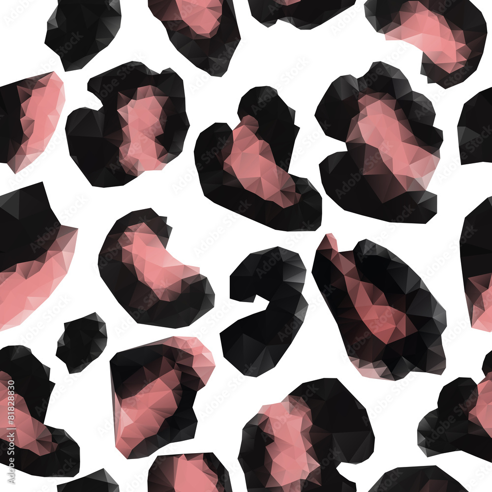Aufkleber print fur leopard triangle pattern.