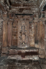 The sun god Surya inside of Chitragupta temple in  Khajuraho