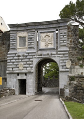 Fototapeta na wymiar Leopold gate in Gorizia. Italy