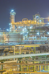 Fototapeta na wymiar Twilight scene of Petroleum industrial plant