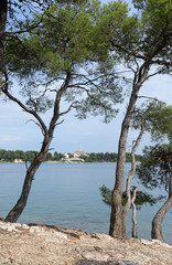 Küste bei Rovinj, Istrien, Kroatien