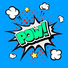 Pow - Comic Speech Bubble, Cartoon