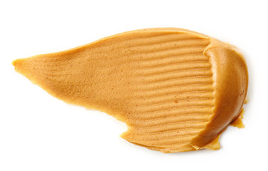 peanut butter spread isolated on white