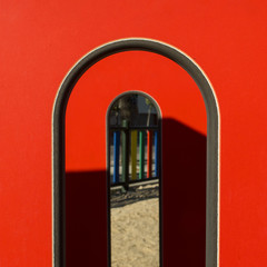 Fototapeta premium Plastic surface with windows