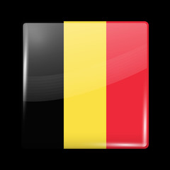 Flag of Belgium. Glossy Icons
