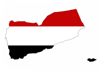 Fototapeta premium yemen flag map