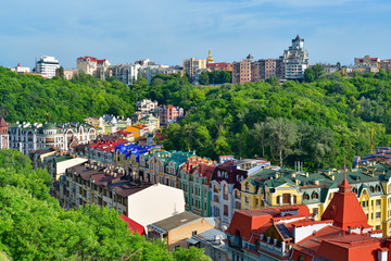 Rue Vozdvizhenska et Honcharna à Kiev
