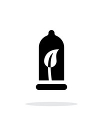 Eco material contraception icon on white background.