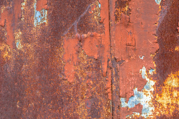 iron surface is covered with old paint texture