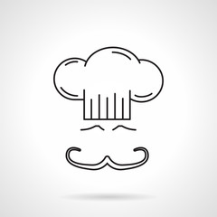 Chef black line vector icon