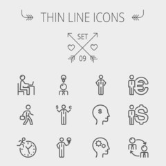 Business thin line icon