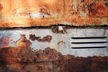 Old rusty car part.