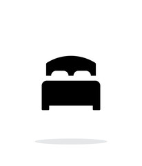 Full bed simple icon on white background.