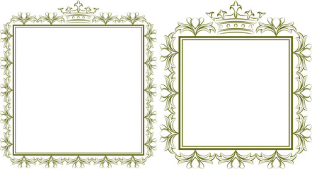 silhouette of royal frames