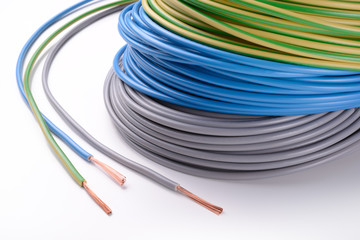 Electric cables: phase, neutral, ground