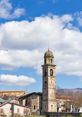 Fototapeta na wymiar bell tower in the blue sky