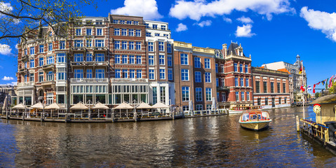 canals of Amsterdam.Panoramic image © Freesurf