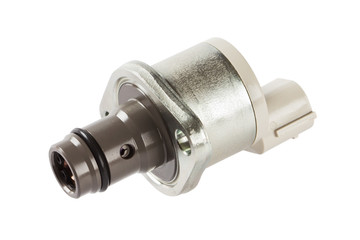 Diesel pump valve isolated on white