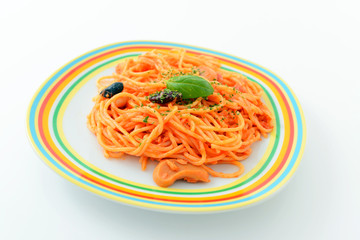 おいしそうなスパゲティセット