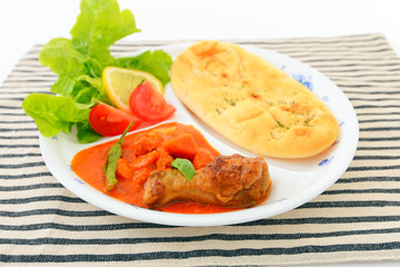 おいしそうなカレーとナン