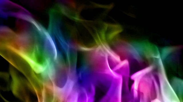 Abstract Colorful Flame and Smoke