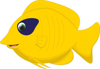 cute butterfly fish cartoon